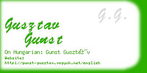 gusztav gunst business card